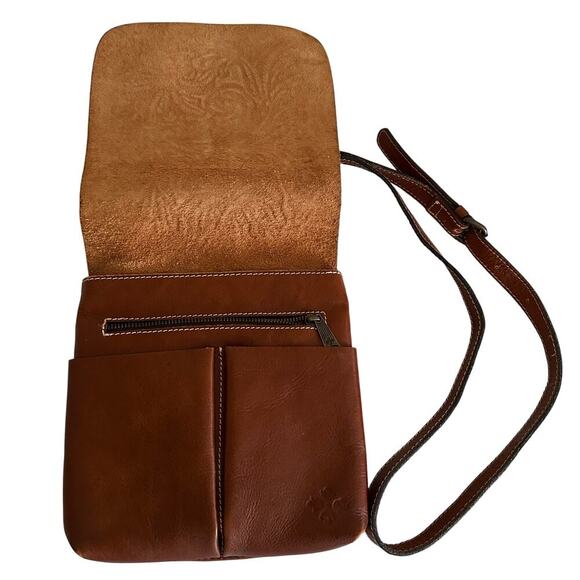 Patricia Nash Tooled Leather Crossbody Brown Floral Embossed Boho Western Bag - Picture 4 of 16